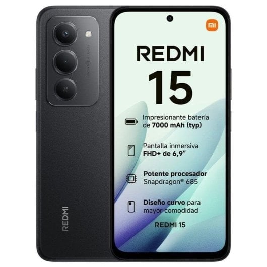 SMARTPHONE XIAOMI REDMI 15 NFC 6,90 4G HD+ DUALSIM HD+ 144Hz 8GB/256GB MIDNIGHT BLACK - miniatura 2