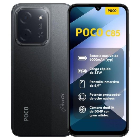 SMARTPHONE POCO C85 6,90  NFC 6GB/128GB BLACK - miniatura 4