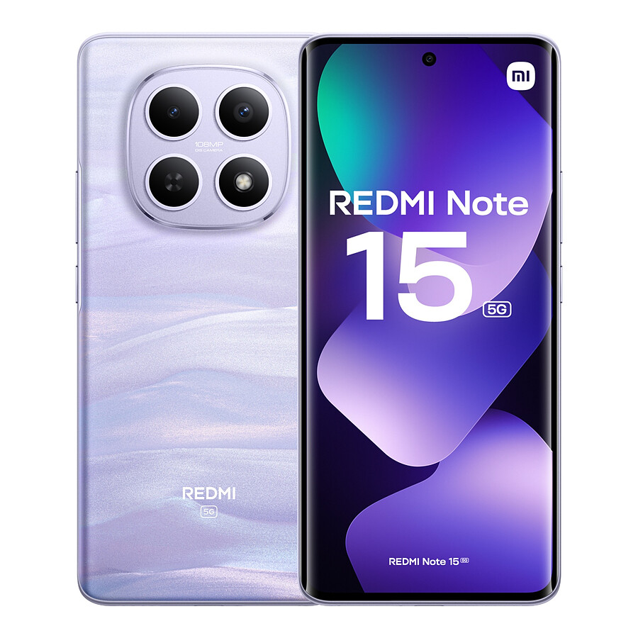 SMARTPHONE XIAOMI REDMI NOTE 15 5G 6,83 8GB RAM 256GB ROM MIST PURPLE - miniatura 2