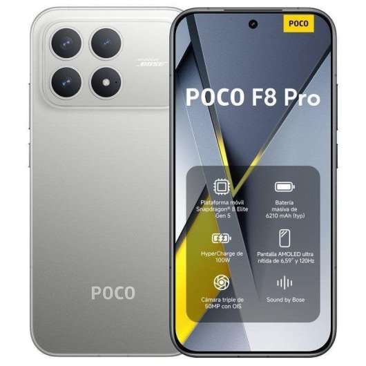 SMARTPHONE POCOPHONE F8 PRO NFC 659 FHD+ 5G 120Hz 12GB/256GB TITANIUM SILVER - miniatura 2